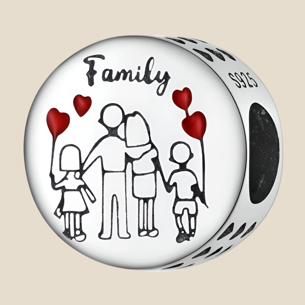 Vínculo Infinito · Set de Charms Familiares en Plata de Ley 925