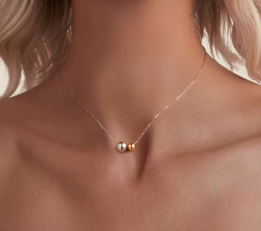 Collar Bicolor Esferas