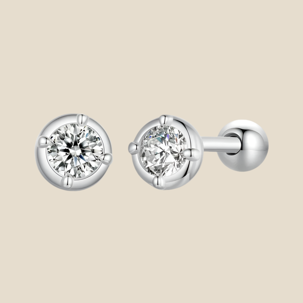 Pendientes mini Moissanite