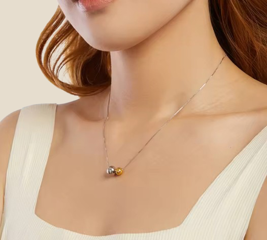 Collar Bicolor Esferas