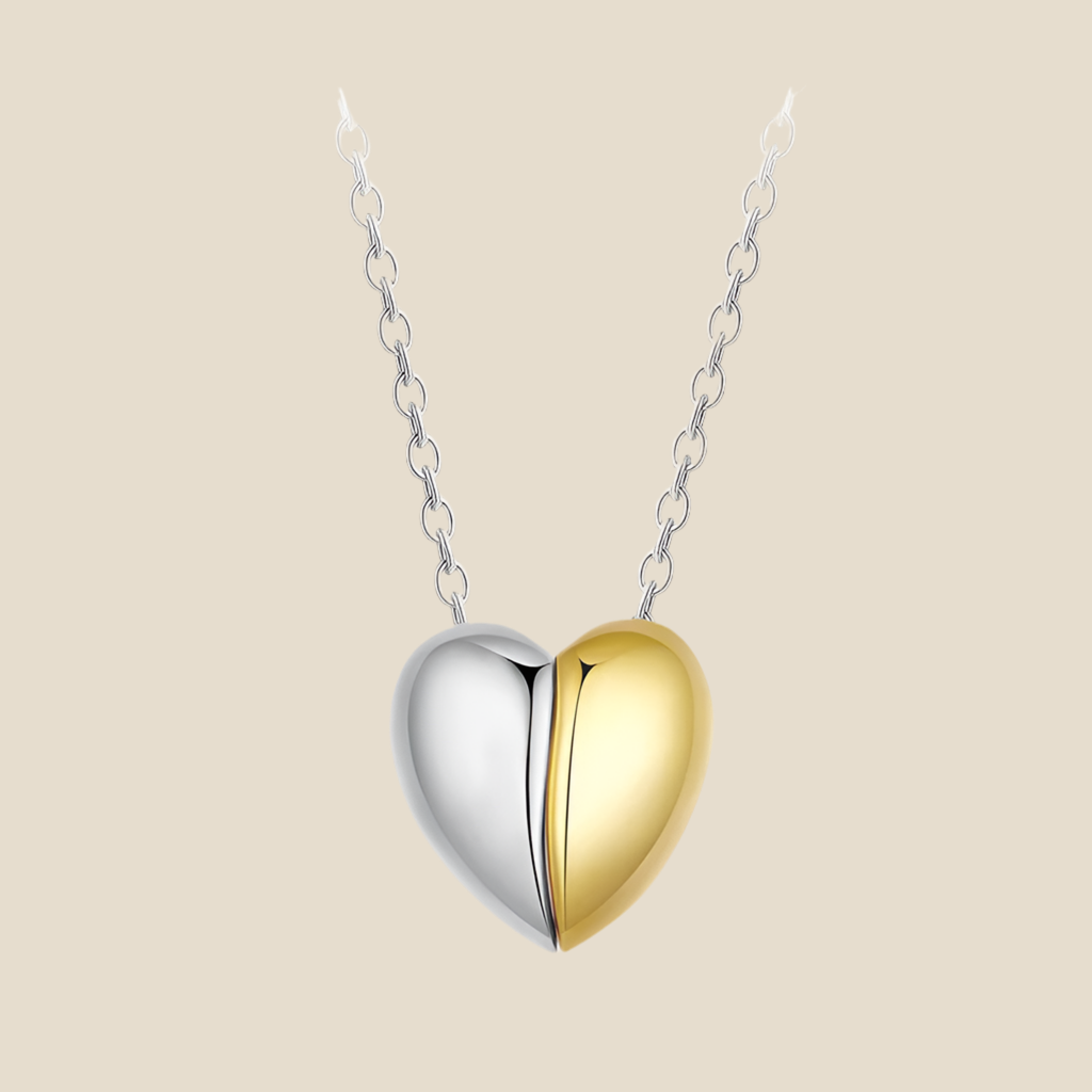 Collar Corazón Bicolor