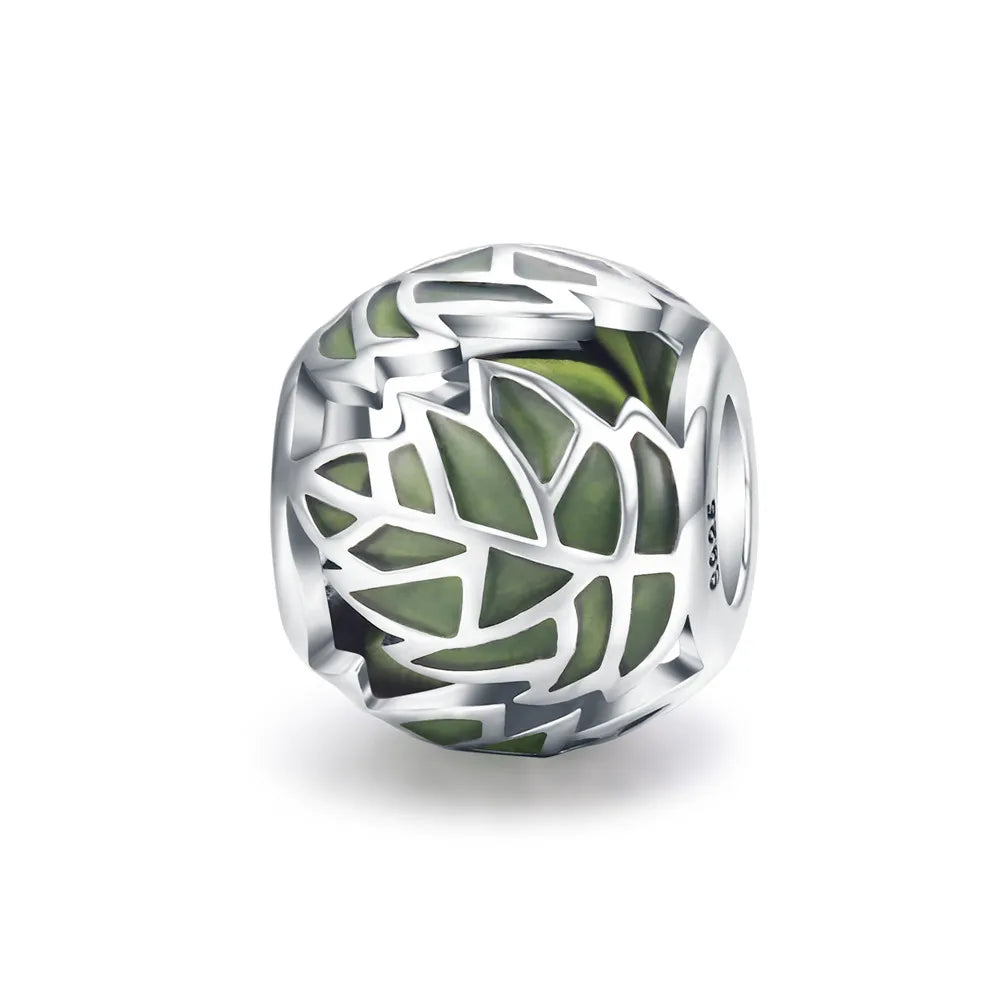 Esencia Verde · Set de Charms Naturales en Plata de Ley 925