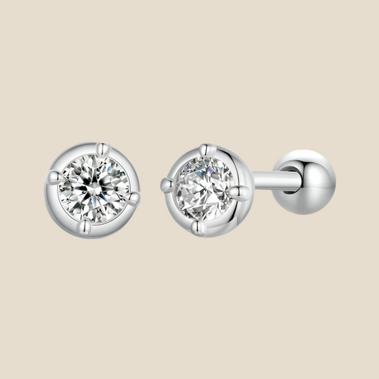 Pendientes mini Moissanite